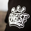Close up of our Junglist Crown Old Skool Black Hoody