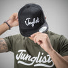 Jnglst Black Snapback with Black Camo Visor