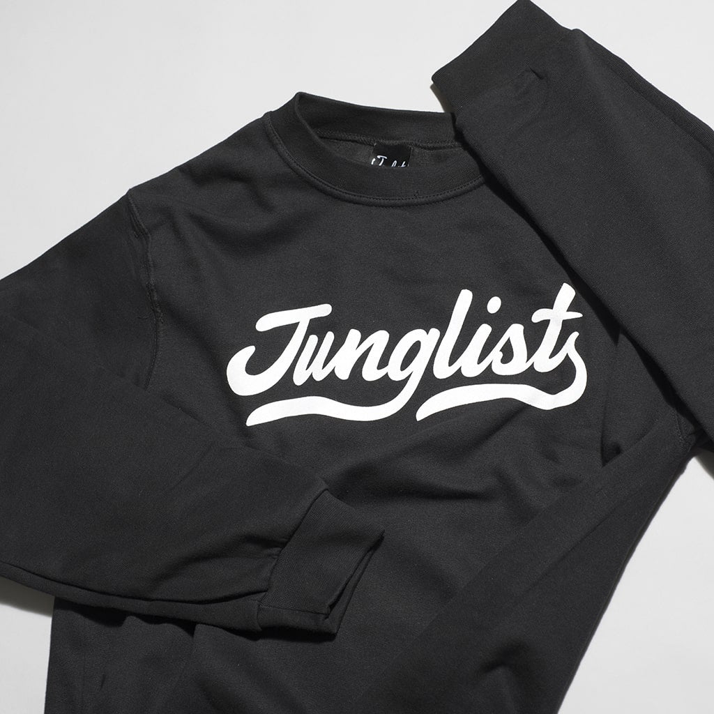 Junglist Design from Jnglst Clothing on a Black Sweatshirt