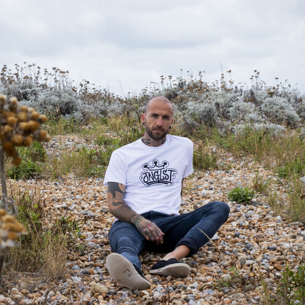 White T Shirt by Junglist Network with Jungle Crown design