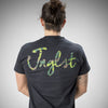 Black Junglist Script Front and Back T-Shirt