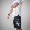 Junglist Navy Shorts with White Drawstring