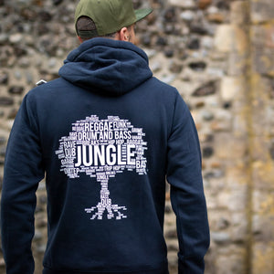 Navy Roots Fleece Hoody Junglist Hoodies Junglist Network