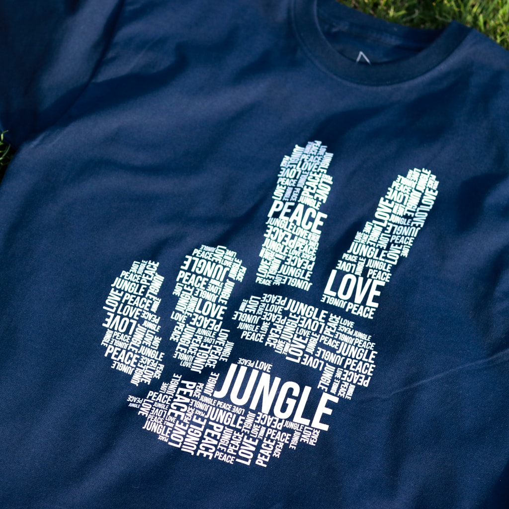 Navy Peace, Love and Jungle T-Shirt