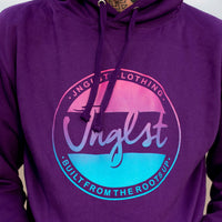 Close Up Of Purple Fader Jungle Hoody