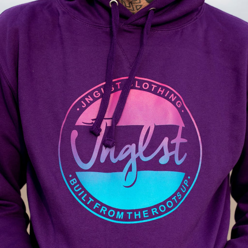 Close Up Of Purple Fader Jungle Hoody