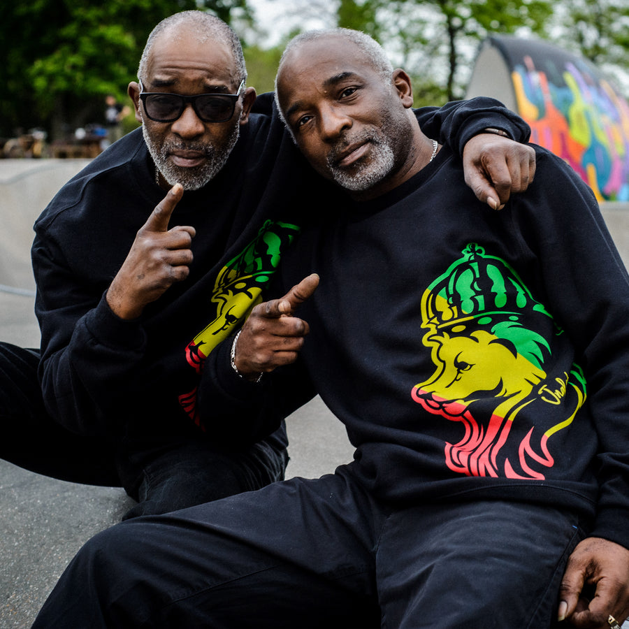 The Ragga Twins Wearing Junglist Lion Sweatshirt