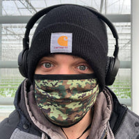 Amen Sage Wearing Our Camo Face Mask