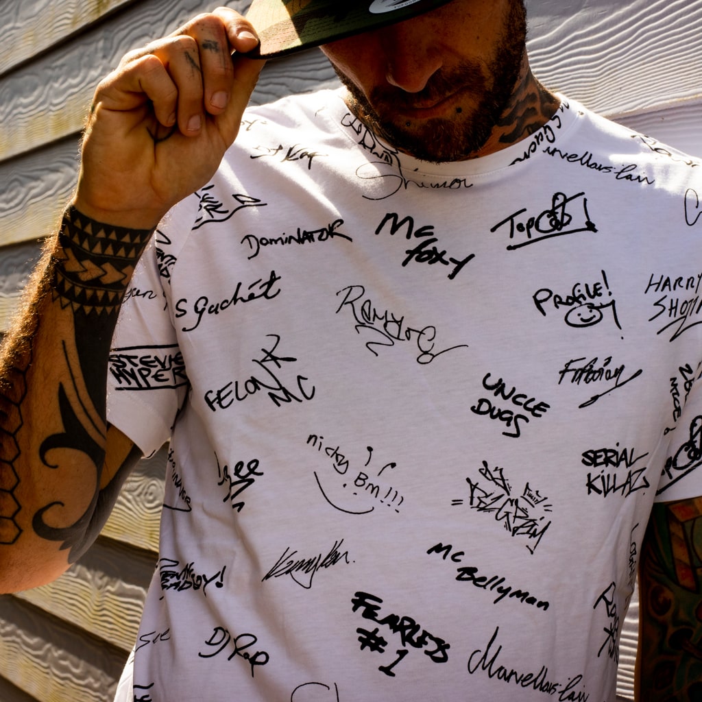White Signature Yardrock Junglist T Shirt