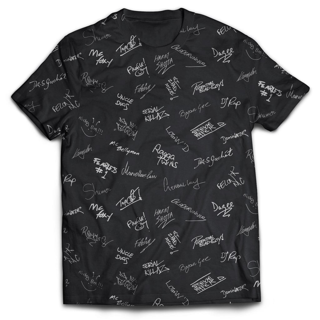 Black Signature T-Shirt from Yardrock and Junglist Network