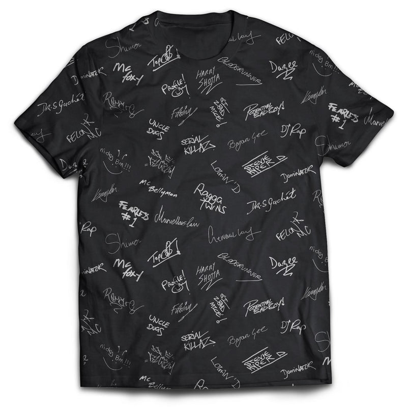 Black Signature T-Shirt from Yardrock and Junglist Network