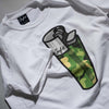 White Junglist Lighter Tee Close up