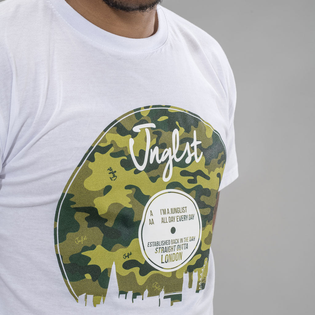 London Junglist Vinyl T-Shirt Close up